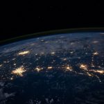 Earth, digital earth, lights on the earth